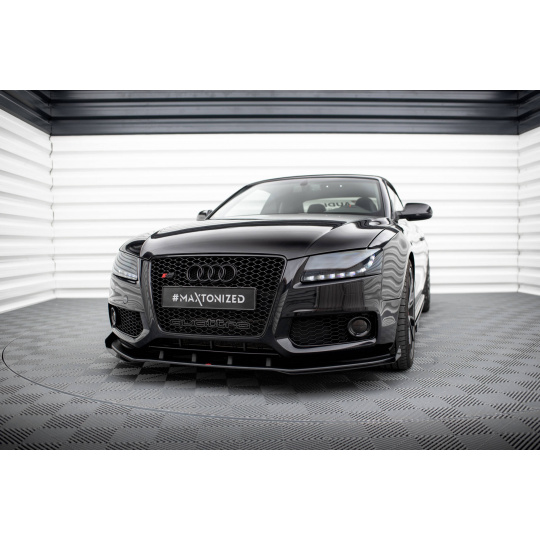 Maxton Design "Street Pro" spoiler pod přední nárazník s křidélky pro Audi A5 8T, plast ABS bez povrchové úpravy, S-Line
