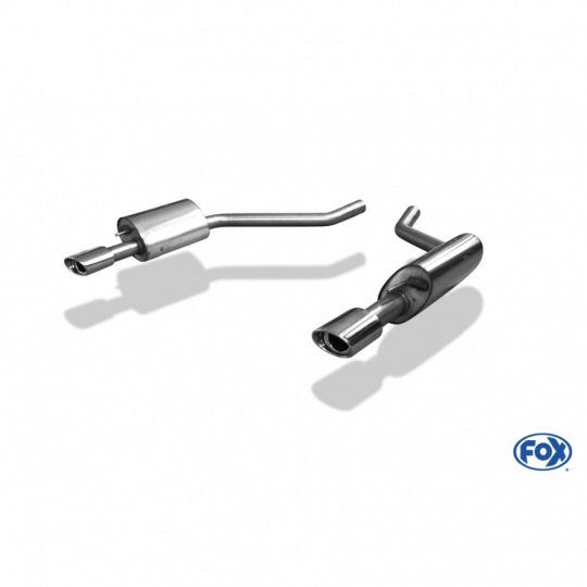 Fox Sportauspuff koncový tlumič výfuku s koncovkou 115x85 Typ 33 na obou stranách pro Jaguar XJ s motorem 3.5, 4.2 Fox Sportauspuff koncový tlumič výfuku s koncovkou 115x85 Typ 33 na obou stranách pro Jaguar XJ s motorem 3.5, 4.2