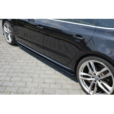 Maxton Design difuzory pod boční prahy pro Audi A5, S5 8T, černý lesklý plast ABS