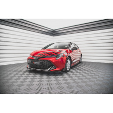 Maxton Design spoiler pod přední nárazník s křidélky ver.1 pro Toyota Corolla XII GR Sports /Hatchback, černý lesklý plast ABS