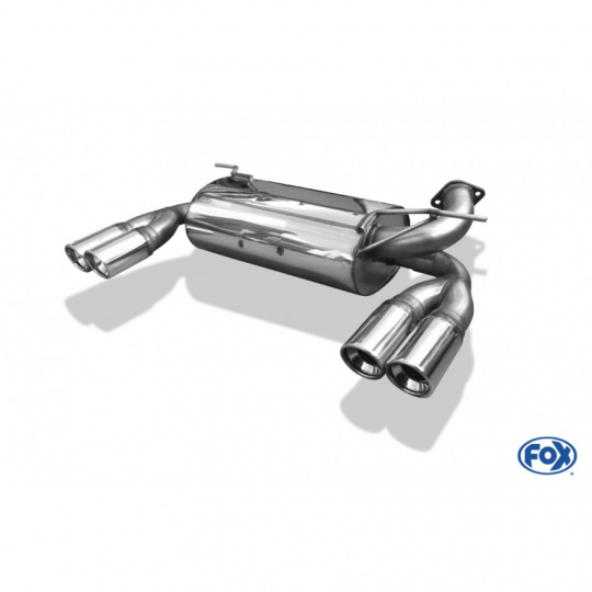 Fox Sportauspuff koncový tlumič výfuku s koncovkou 2x90 Typ 17 na obou stranách pro Hummer H3  s motorem 3.5, 3.7