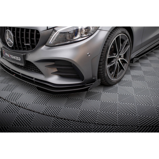 Maxton Design rohové spoilery pod přední nárazník pro Mercedes třída C W205 Facelift/43 AMG/Coupe, plast ABS bez povrchové úpravy