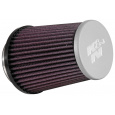 K&N univerzální kulatý zkosený filtr se vstupem 76 mm a výškou 133 mm, kovový vrchlík