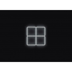 Kompletní LED čtyřhranné svítidlo bílé 4500 K, rozměr: 4 elementy 88 x 88 cm