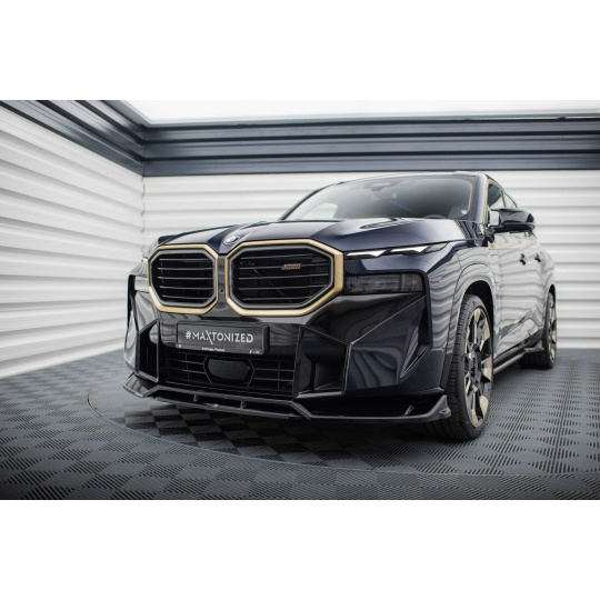 Maxton Design spoiler pod přední nárazník pro BMW XM G09, černý lesklý plast ABS