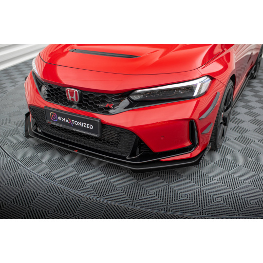 Maxton Design "Street Pro" spoiler pod přední nárazník s křidélky pro Honda Civic Mk11 Type-R, plast ABS bez povrchové úpravy
