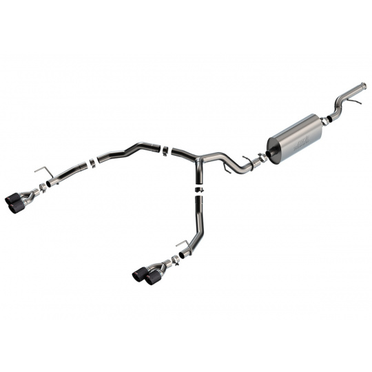 Borla Cat-Back výfukový systém "Touring" pro Chevrolet Tahoe Premier 5,3l V8 s aut. převodovkou, 2WD/4WD, 4-dvéř., r.v. 2021-2023, typ koncovek: karbonové