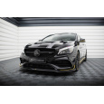 Maxton Design spoiler pod přední nárazník ver.3 pro Mercedes CLA C 117 Facelift 45 Aero, černý lesklý plast ABS