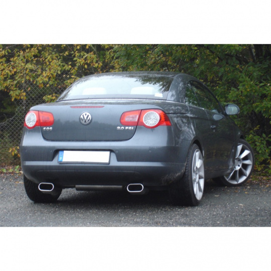 Fox Sportauspuff koncový tlumič výfuku s koncovkou 160x80 Typ 57 na obou stranách pro Volkswagen Eos s motorem 2.0 TFSI