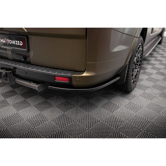 Maxton Design boční difuzory pod zadní nárazník pro Ford Tourneo Custom Mk1 Facelift, černý lesklý plast ABS