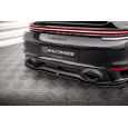 Maxton Design středový spoiler pod zadní nárazník s žebrováním pro Porsche 911 992 Turbo S, černý lesklý plast ABS