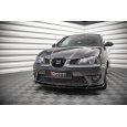 Maxton Design spoiler pod přední nárazník ver.2 pro Seat Ibiza Cupra Mk3, černý lesklý plast ABS