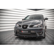 Maxton Design spoiler pod přední nárazník ver.2 pro Seat Ibiza Cupra Mk3, černý lesklý plast ABS