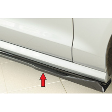 Rieger spoiler pod boční práh mont. strana pro Audi A6 S6 4G, C7 sedan, 02/12-08/14, plast ABS lakovaný do černé lesklé barvy
