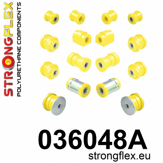 036048A: Strongflex Sada silentbloků zadního zavěšení varianta SPORT 036048A: Strongflex Sada silentbloků zadního zavěšení varianta SPORT