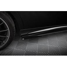 Maxton Design křidélka bočních difuzorů pro Mercedes třída A W176 Facelift AMG-Line, černý lesklý plast ABS
