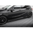 Maxton Design difuzory pod boční prahy pro Mercedes třída A W176 Facelift AMG-Line, černý lesklý plast ABS