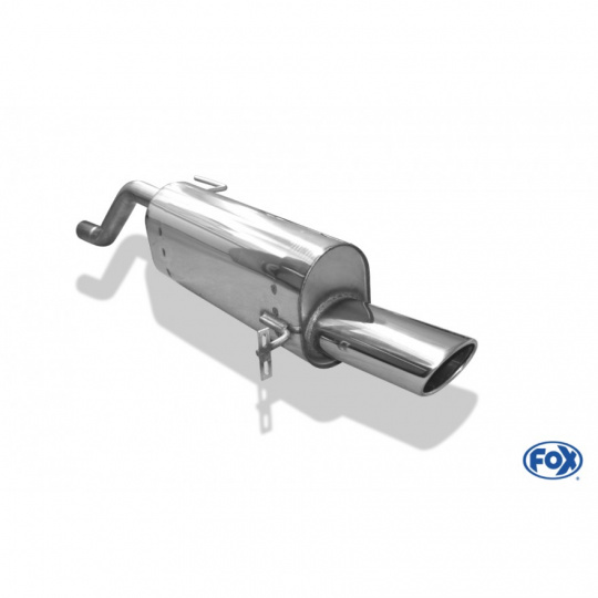 Fox Sportauspuff koncový tlumič výfuku s koncovkou 115x85 Typ 32 pro Opel Corsa E s motorem 1.0, 1.2, 1.3 D, 1.4, typ E