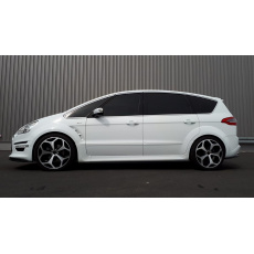 Maxton Design difuzory pod boční prahy pro Ford S-Max Mk1 Facelift, černý lesklý plast ABS