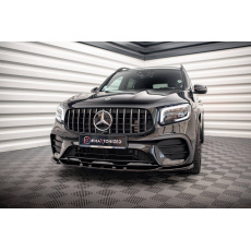 Maxton Design spoiler pod přední nárazník ver.2 pro Mercedes GLB X247 GLB 35 AMG, černý lesklý plast ABS