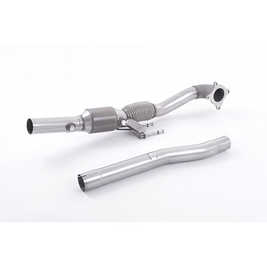 Milltek Sport litinový Downpipe s HJS HQ 200 Cell High-Flow sportovním katalyzátorem pro Volkswagen Golf Mk5 GTi 2.0T FSI 2004-2009