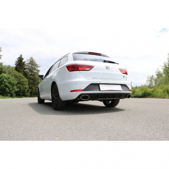 Fox Sportauspuff koncový tlumič výfuku s koncovkou 160x90 Typ 38 na obou stranách pro Seat Leon 5F ST s motorem 2.0 TDI