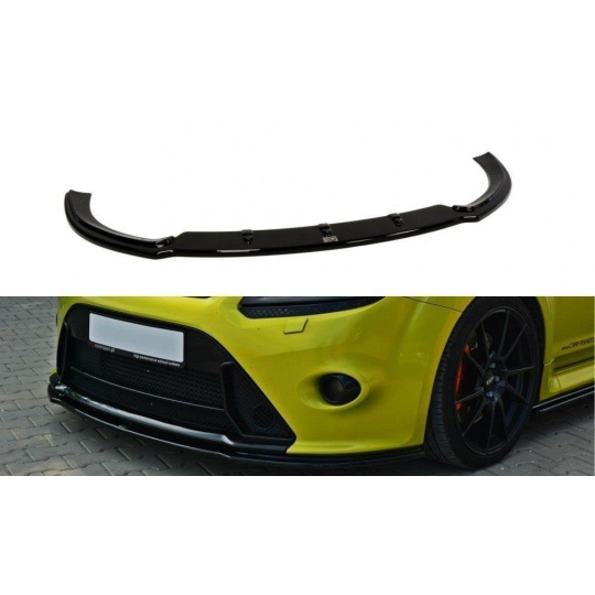 Maxton Design spoiler pod přední nárazník ver.2 pro Ford Focus RS Mk2, černý lesklý plast ABS