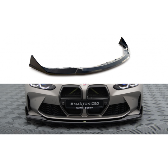 Maxton Design spoiler pod přední nárazník v.4 csl look pro BMW M4 G82, černý lesklý plast ABS