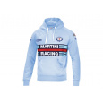 Sparco mikina s kapucí Martini Racing, barva: světle modrá, velikost: XXL
