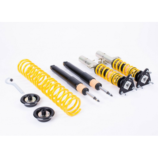 Výškově stavitelný podvozek ST Suspensions ST XTA, ST XTA, XTA se stavitelnou tuhostí a unibaly pro Seat Leon 1P1 max zatížení PN 1036 - 1105 kg, do 1170 kg s prům. uchycení př. tl. 55 mm