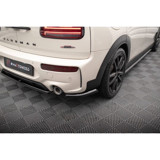 Maxton Design boční difuzory pod zadní nárazník pro Mini Clubman F54 Facelift John Cooper Works, černý lesklý plast ABS