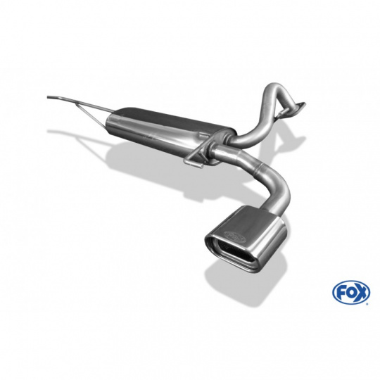 Fox Sportauspuff koncový tlumič výfuku s koncovkou 135x85 Typ 53 pro Kia Cerato  s motorem 1.5 D, 1.6, 1.6 D, 2.0, 2.0 D