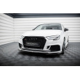 Maxton Design spoiler pod přední nárazník ver.5 pro Audi RS3 8V Facelift, černý lesklý plast ABS, Sedan