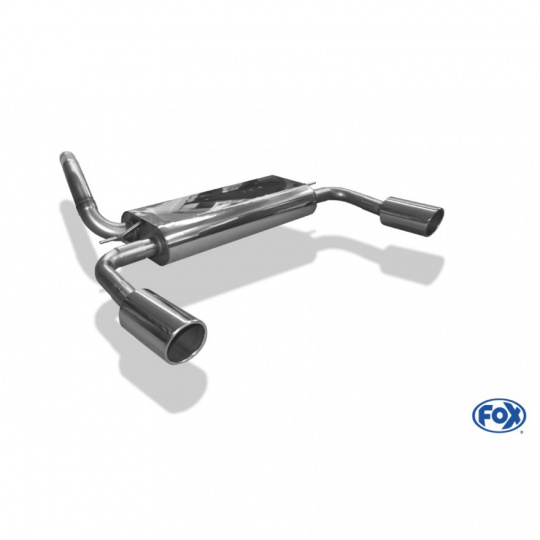 Fox Sportauspuff koncový tlumič výfuku s koncovkou 1x100 Typ 16 na obou stranách pro Ford Focus III 2011- s motorem 1.5, 1.6