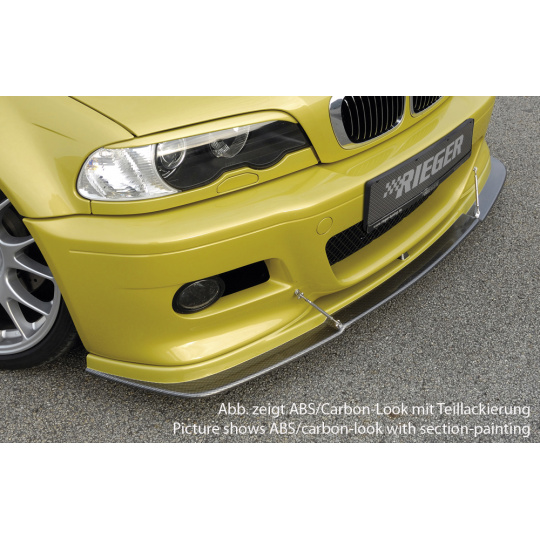 Rieger spoiler pod přední nárazník pro BMW řada 3 E46 M3 kabriolet, kupé, r.v. 06/00-, plast ABS bez povrchové úpravy Rieger spoiler pod přední nárazník pro BMW řada 3 E46 M3 kabriolet, kupé, r.v. 06/00-, plast ABS bez povrchové úpravy
