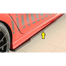 Rieger spoiler pod boční práh mont. strana pravá pro Seat Leon KL 5-dvéř., 04/20-, plast ABS lakovaný do černé lesklé barvy