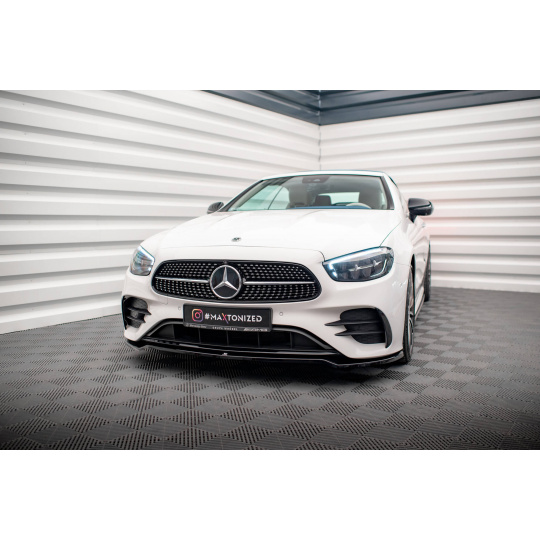 Maxton Design spoiler pod přední nárazník pro Mercedes třída E W213/Cabrio (A238)/53 AMG, W213/Cabrio (A238)/AMG-Line, černý lesklý plast ABS
