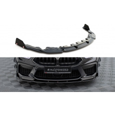 Maxton Design spoiler pod přední nárazník s křidélky ver.1 pro BMW M8 Gran Coupe/F93, černý lesklý plast ABS