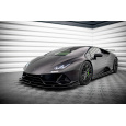 Maxton Design spoiler pod přední nárazník pro Lamborghini Huracan EVO, černý lesklý plast ABS