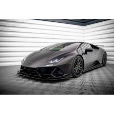 Maxton Design spoiler pod přední nárazník pro Lamborghini Huracan EVO, černý lesklý plast ABS